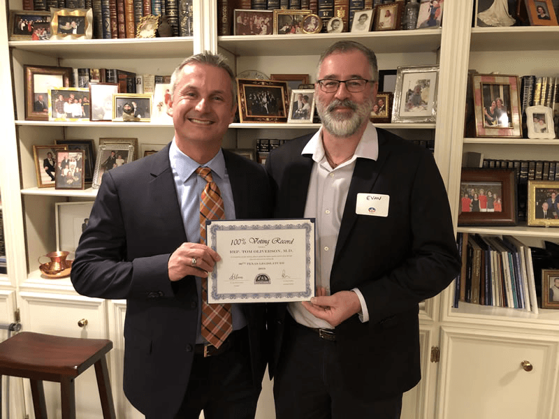 Recognizing Rep. Tom Oliverson, M.D. — 100% voting record