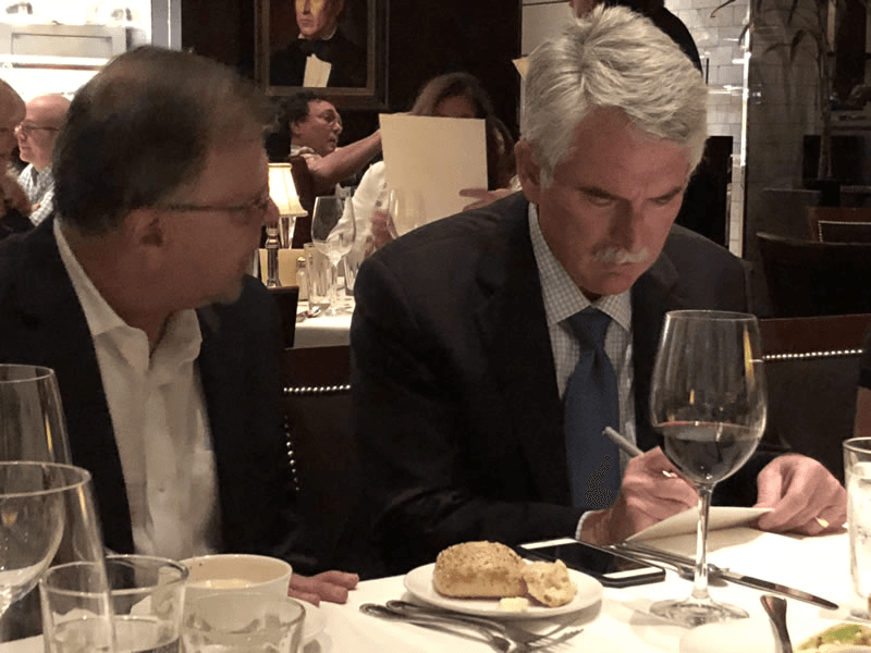 Talking policy over dinner